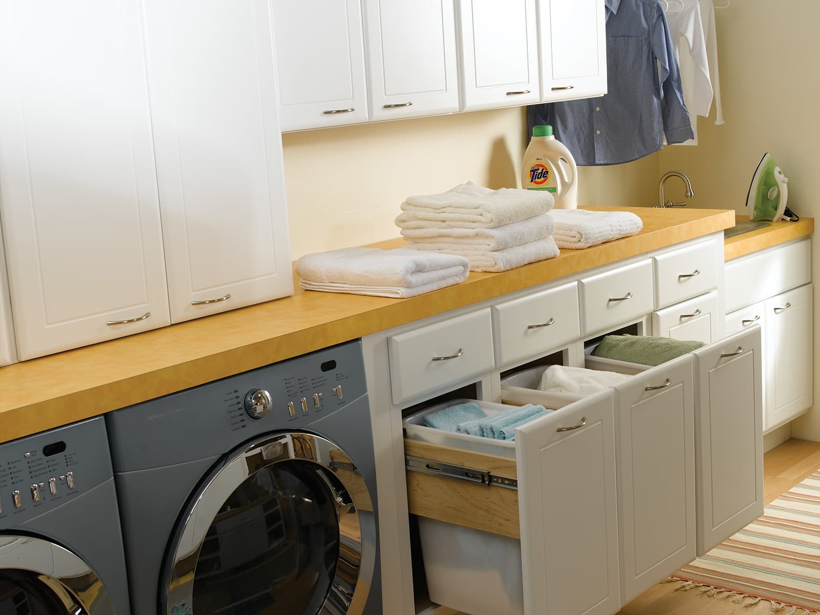 Bertch Laundry Room Concealed Drawers Organization