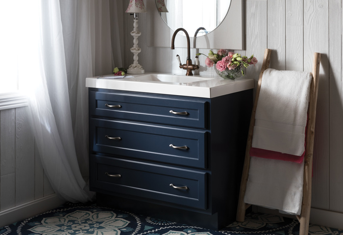 Northbook Vanity Dresser in Cobalt Blue