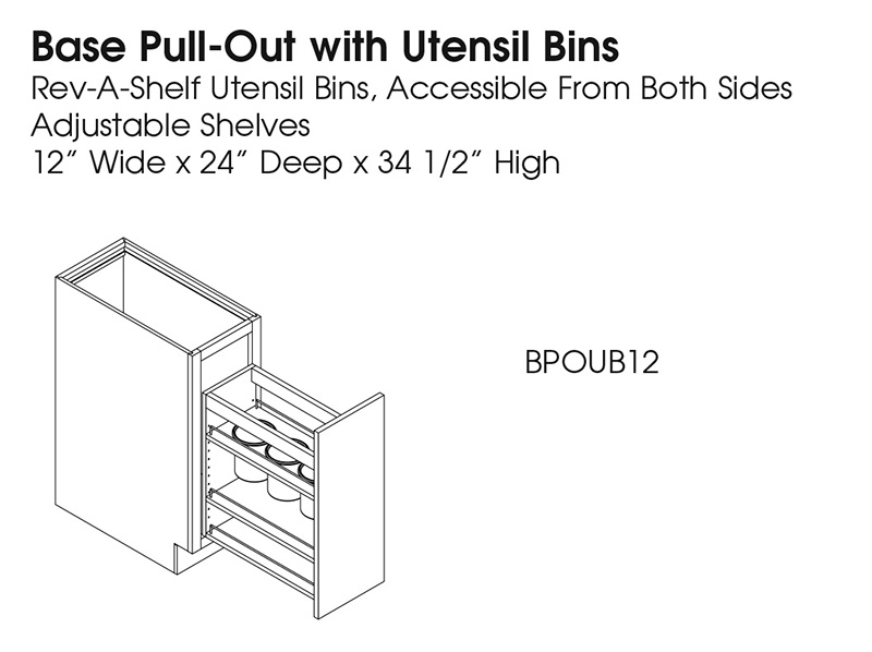 Base Pull-Out with Utensil Bins