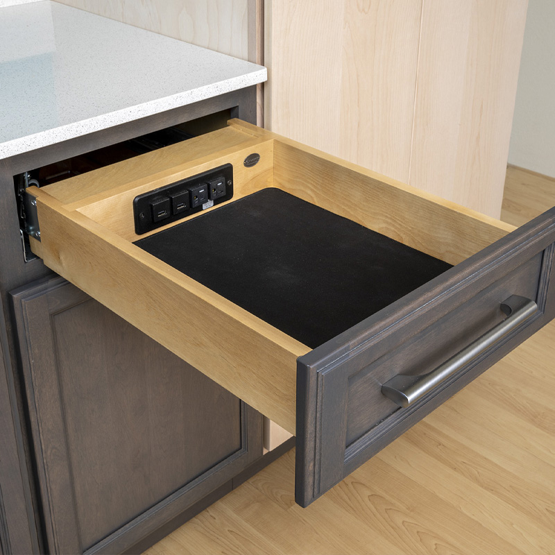 Charging Drawer Accessory Bertch Cabinet Manufacturing