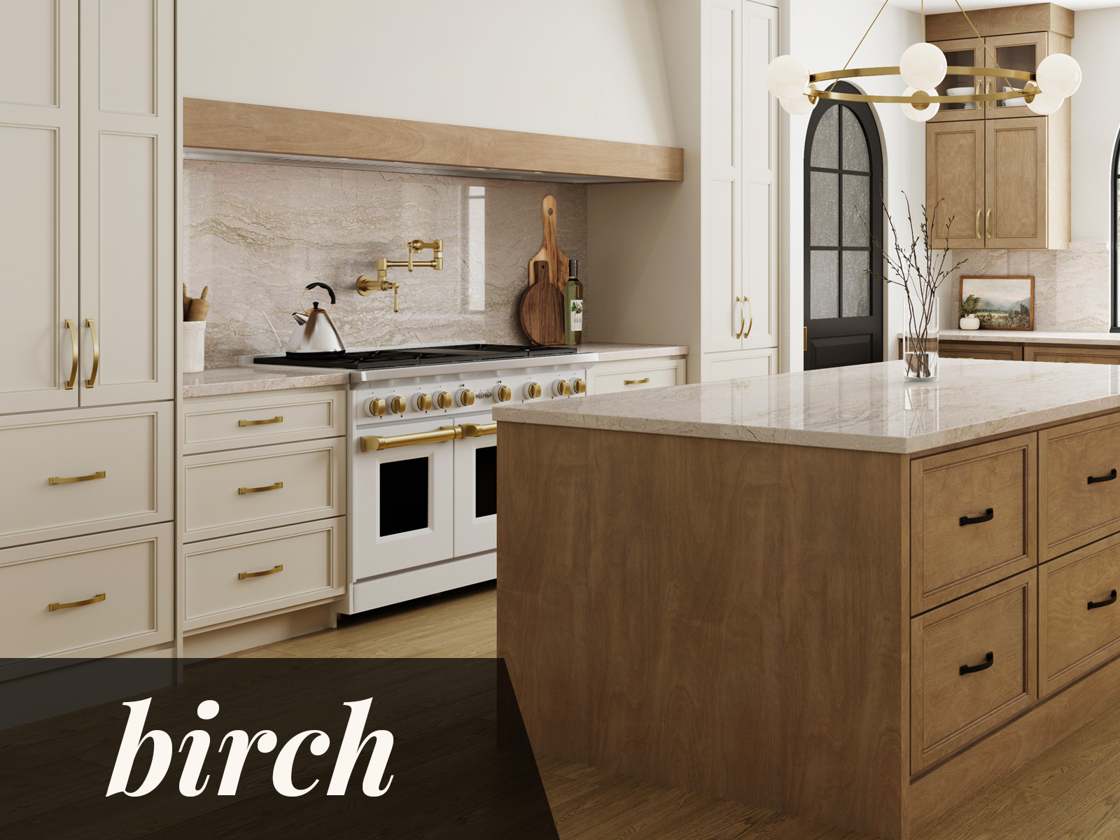Modern Birch Kitchen Cabinets