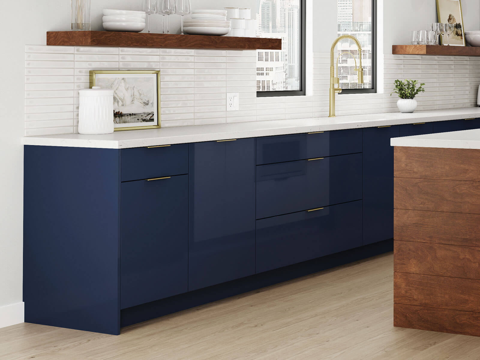 Open Butler's Pantry in a modern kitchen