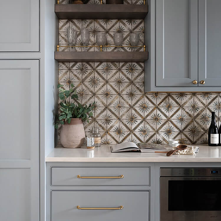 Fun backsplash idea.