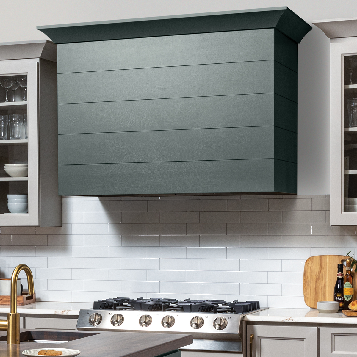 Box Style Wood Hood with Shiplap