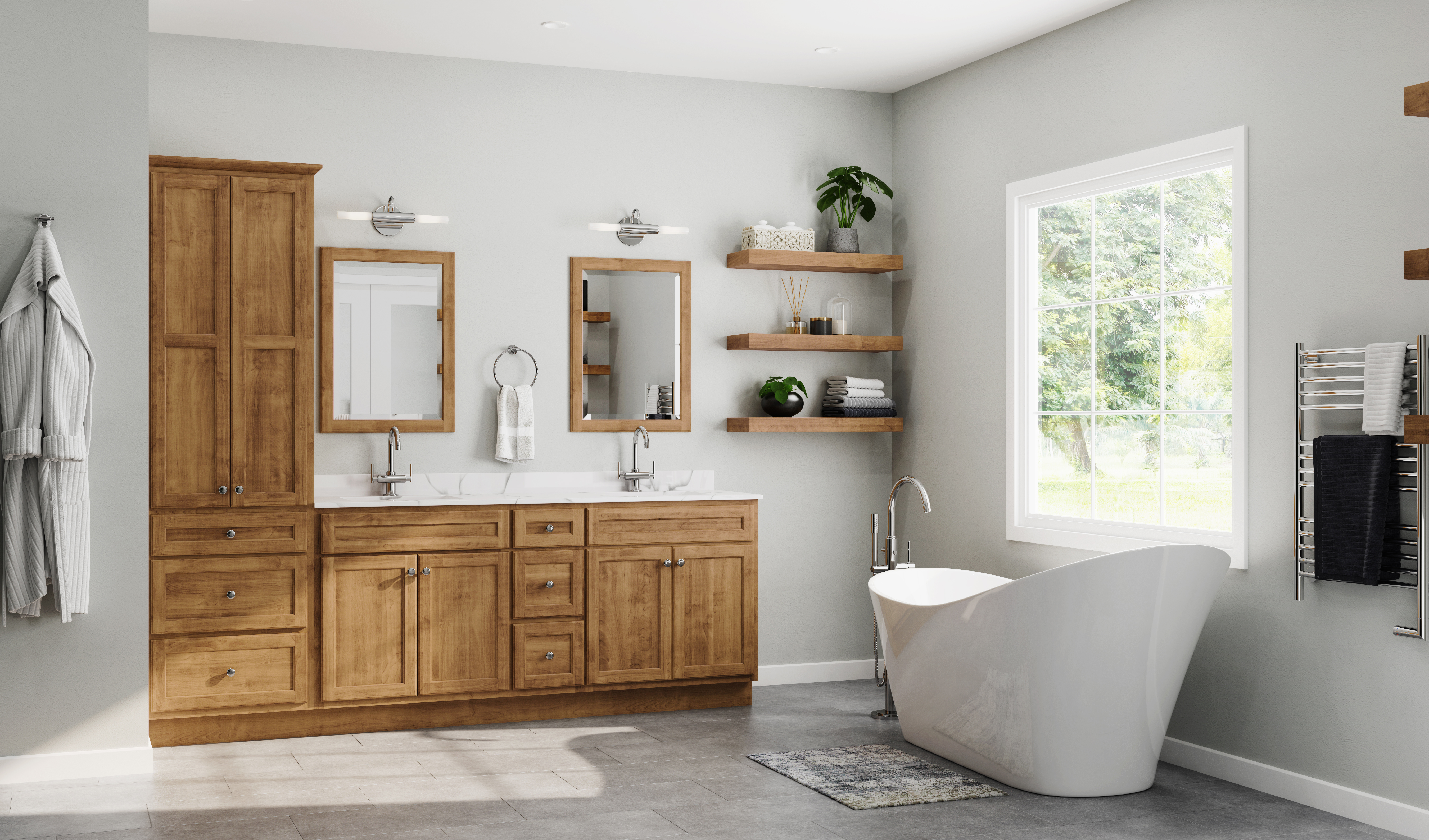 Warm Neutral Cabinet stains and colors.