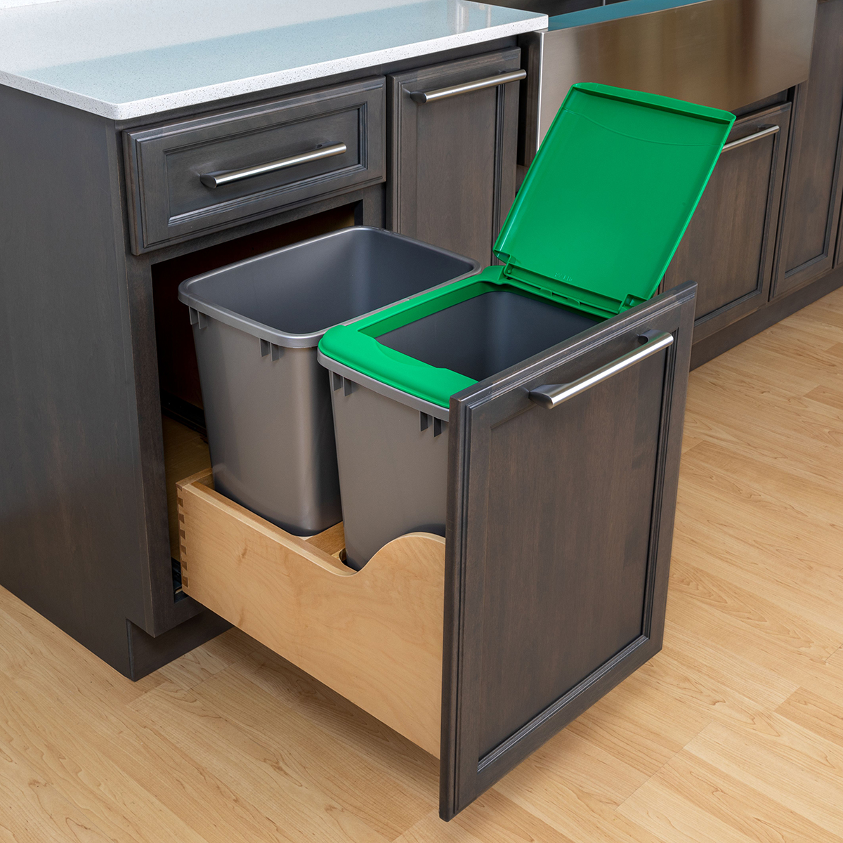 Double Wastebasket Style