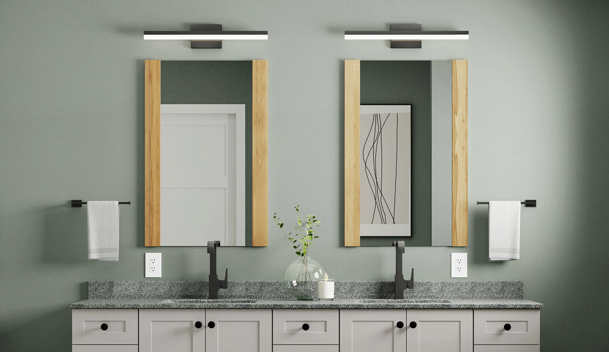 Contemporary bathroom mirror.