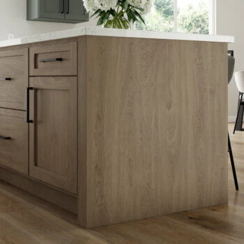 A simple, yet elegant plan box end cap for a kitchen island or peninsula.