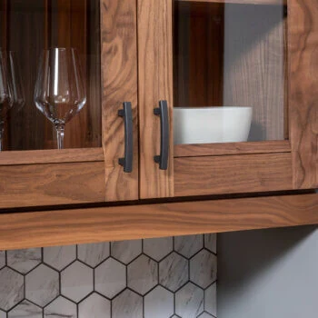 A simplistic, modern light rail molding option for cabinet with a squared shape from Bertch Cabinet.