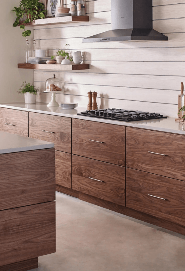 Phot of a Warm & Contemporary Walnut Kitchen